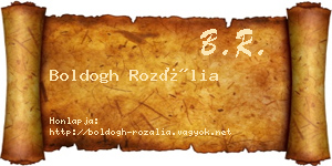 Boldogh Rozália névjegykártya