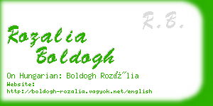 rozalia boldogh business card